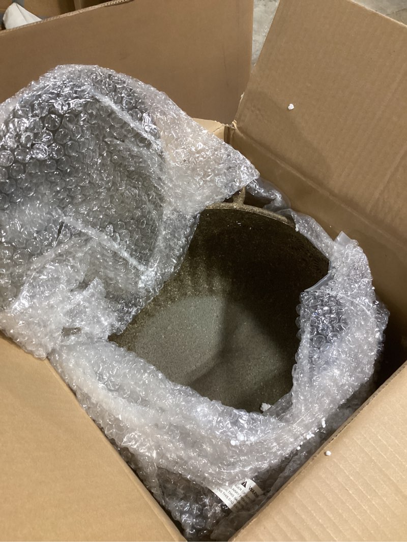 Condition photo showing Good Condition for vintage urn planter with embossed pattern, decorative bronze finish flower pot, classic round plant pot for outdoor indoor home garden patio front porch entryway?16.2 * 12.2 * 15.8?