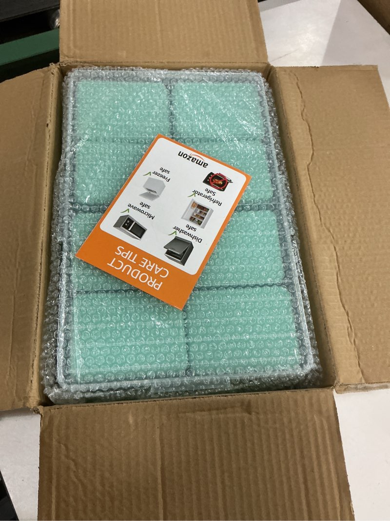 Condition photo showing New/Like New for Stackable Snackle Box Container with 2 Lids - BPA-Free Snackle box Organizer, Dishwasher & Microwave Safe Reusable Snacklebox for Veggies, Fruits, Charcuterie, Snacks (Green, 2 Pack) Green 2 Pack