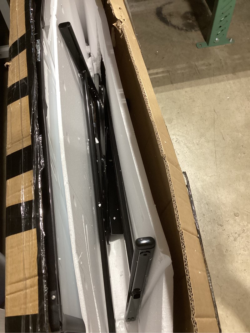 Condition photo showing Good Condition for rolling dry erase board 24 x 48 - large portable magnetic whiteboard with stand - double sided easel style whiteboard with wheels - mobile standing white board for office, classroom & home jet black 24x48