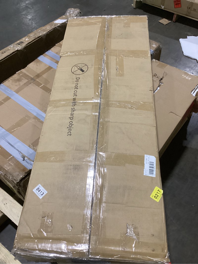 Condition photo showing Good Condition for DWVO L Shaped Desk with File Drawer, 60" Corner Computer Desk with Power Outlets, Home Office Desk with Monitor Stand & Storage Shelves & File Cabinet, Grey