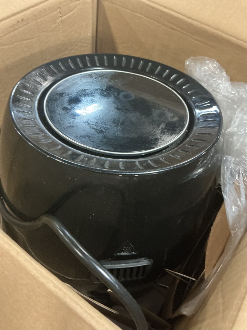 Condition photo showing As Is for air fryer 6.9qt/6.5l, uten 1700w high-power 8 in 1 deep frying mode, rapid heating up, non-stick oven, oilless cooking, fast heat up/time control, led digital touchscreen, black digital touchscreen black 6.9 qt