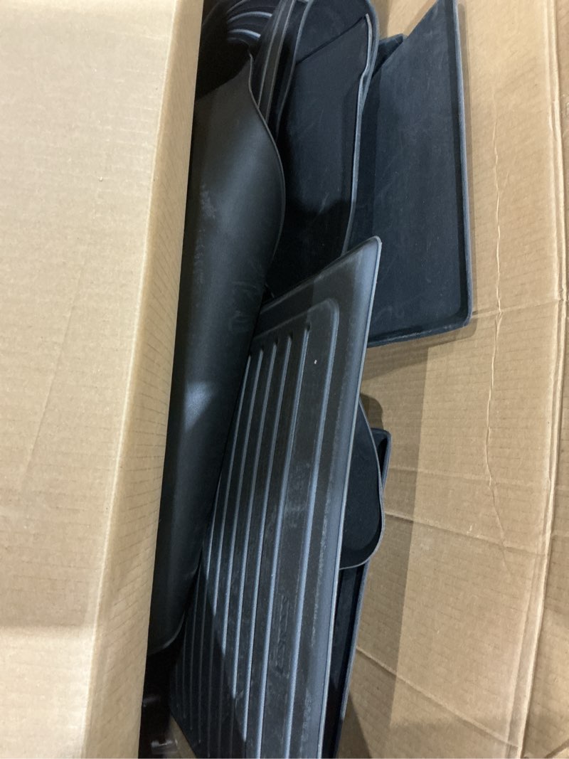 Condition photo showing As Is for yitamotor 3-row floor mats for 2021-2026 chevrolet tahoe/gmc yukon/cadillac escalade with second-row bucket seats, all-weather black tpe floor lining