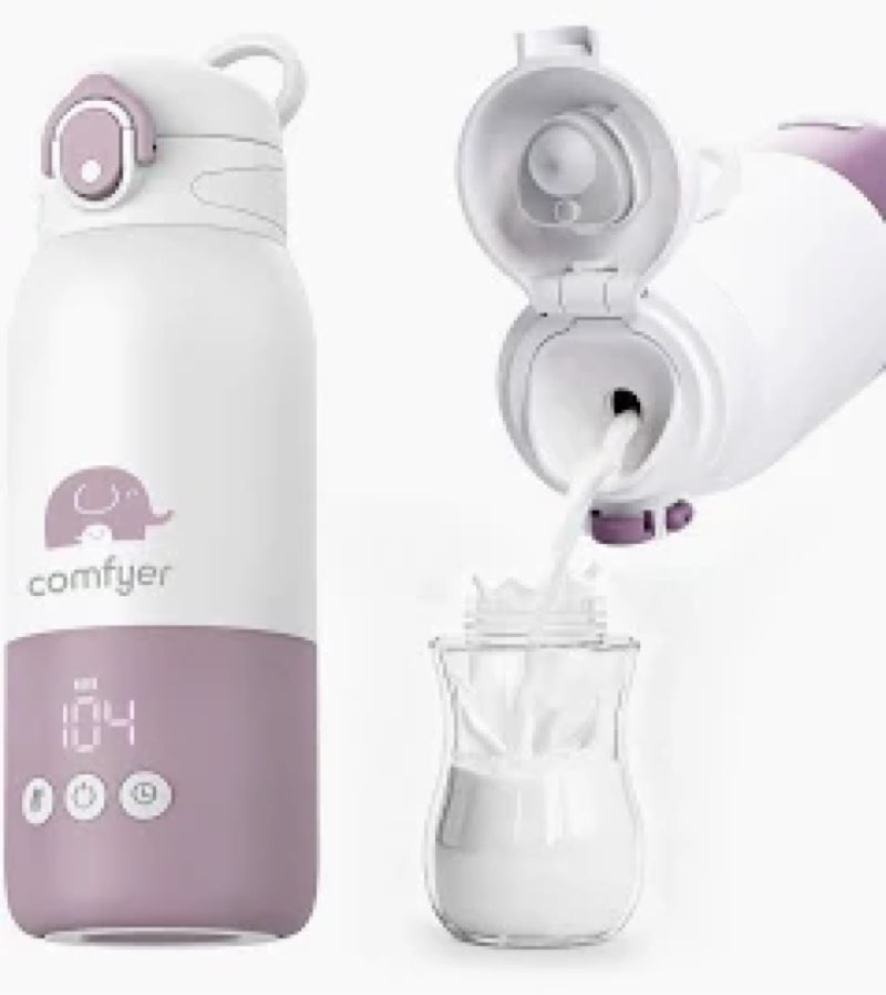Portable Baby Bottle Warmer for Travel, Portable Milk Warmer with Fast Heating & Long Battery Life, 