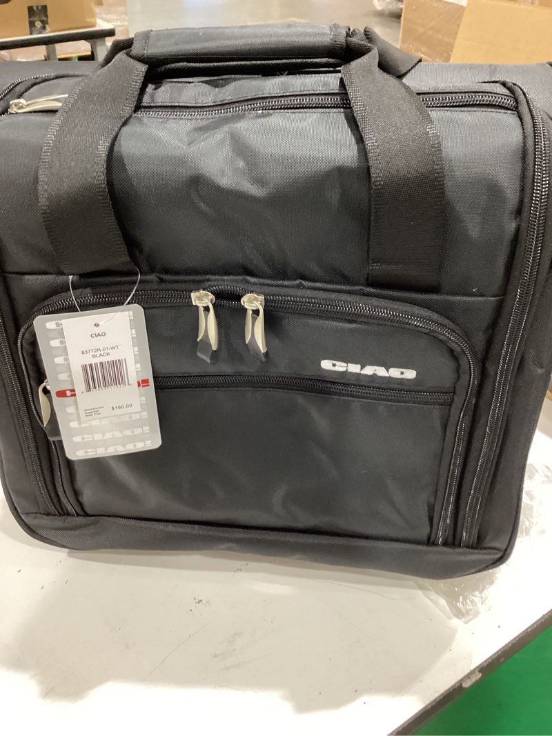 Condition photo showing Good Condition for ciao luggage - 15 inch under seat bag - carry on suitcase with rolling wheels