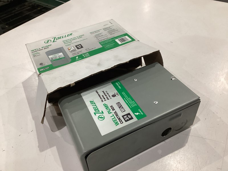 Condition photo showing As Is for zoeller steel control box