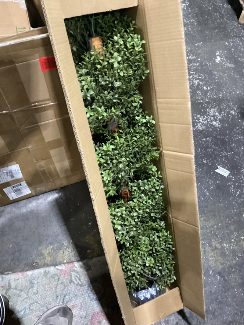 Condition photo showing Good Condition for 3.8ft artificial topiaries - outdoor topiary trees for porch & garden decor - faux topiaries & fake topiary tree - artificial outdoor trees collection 1