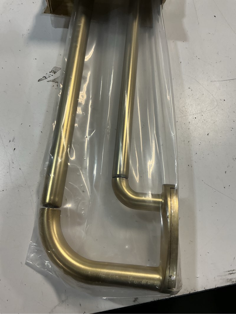Condition photo showing Good Condition for double curtain rods warm gold,room darkening drapery rod for 48-84 inches,adjustable 3/4 inches front and 5/8 inches back quality metal rod for window,wrap around design 48-84" warm gold