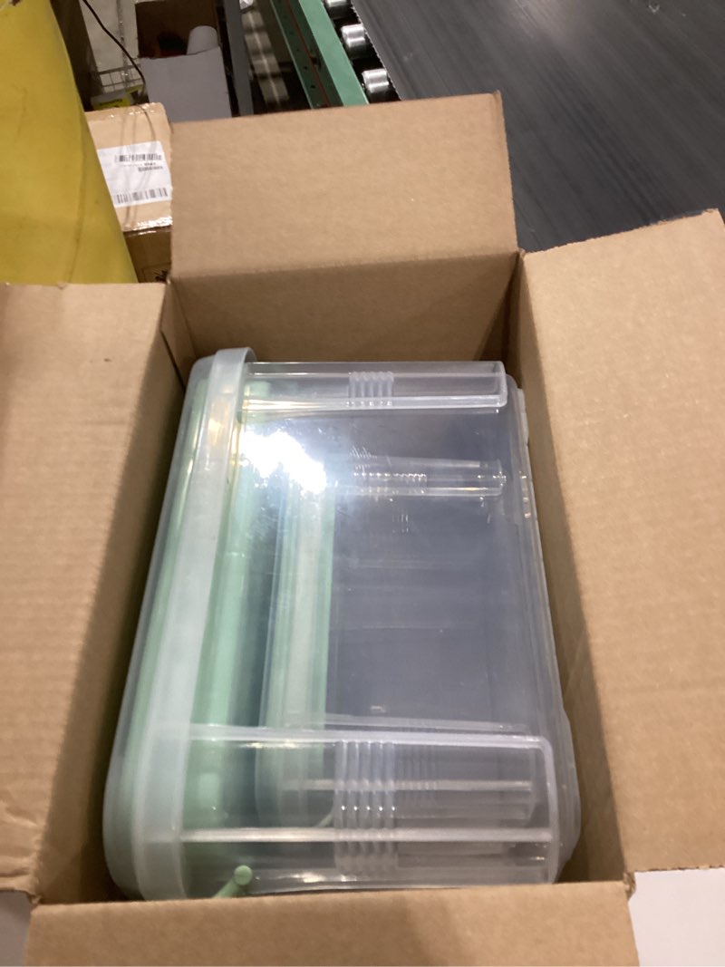 Condition photo showing Good Condition for medicine organizer storage box with pill splitter,2 pack clear portable medicine cabinet organizer,multipurpose medicine box with lids,trays,labels,handle,empty first aid kit for home,travel