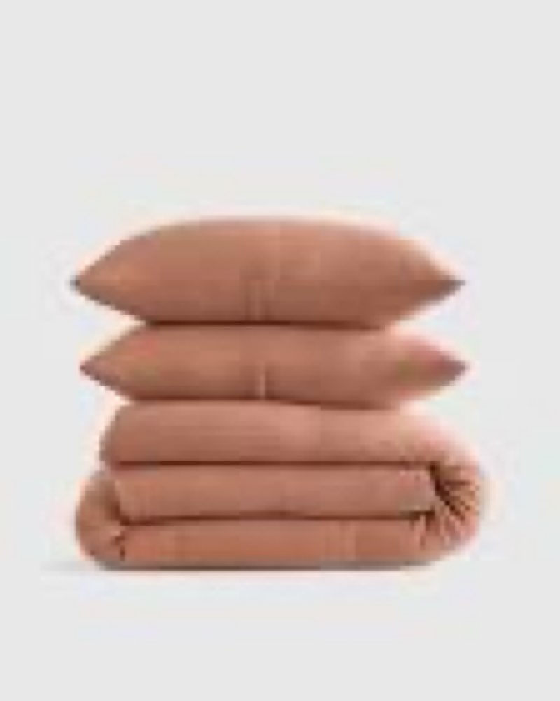 quince organic cotton gauze duvet cover set king sedona