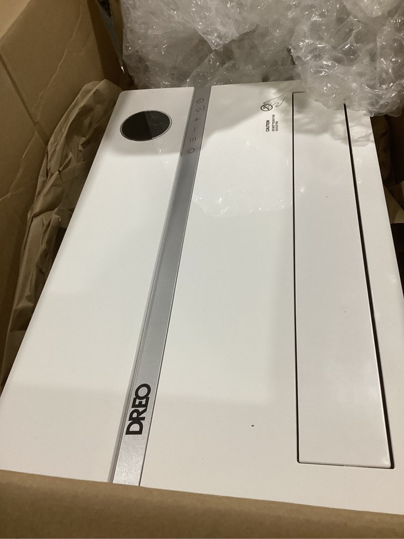 Condition photo showing Good Condition for dreo wall heater for bathroom, smart space heaters with alci plug, 1500w, 120° vertical oscillation, adjustable thermostat, 24h timer, easy installation electric heater for indoor use, bedroom, office white alci plug