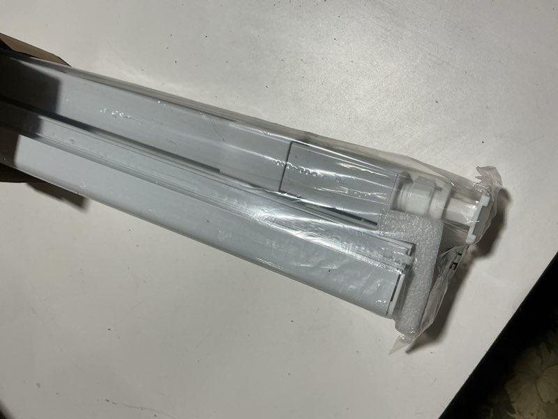 Condition photo showing Good Condition for LazBlinds No-Drill Cordless Zebra Blinds - Dual Layer Light Filtering & Room Darkening, Free-Stop Lift, Easy Install, Day & Night Privacy with Valance for Window 33" W x 72" H, White 33"W x 72"H White