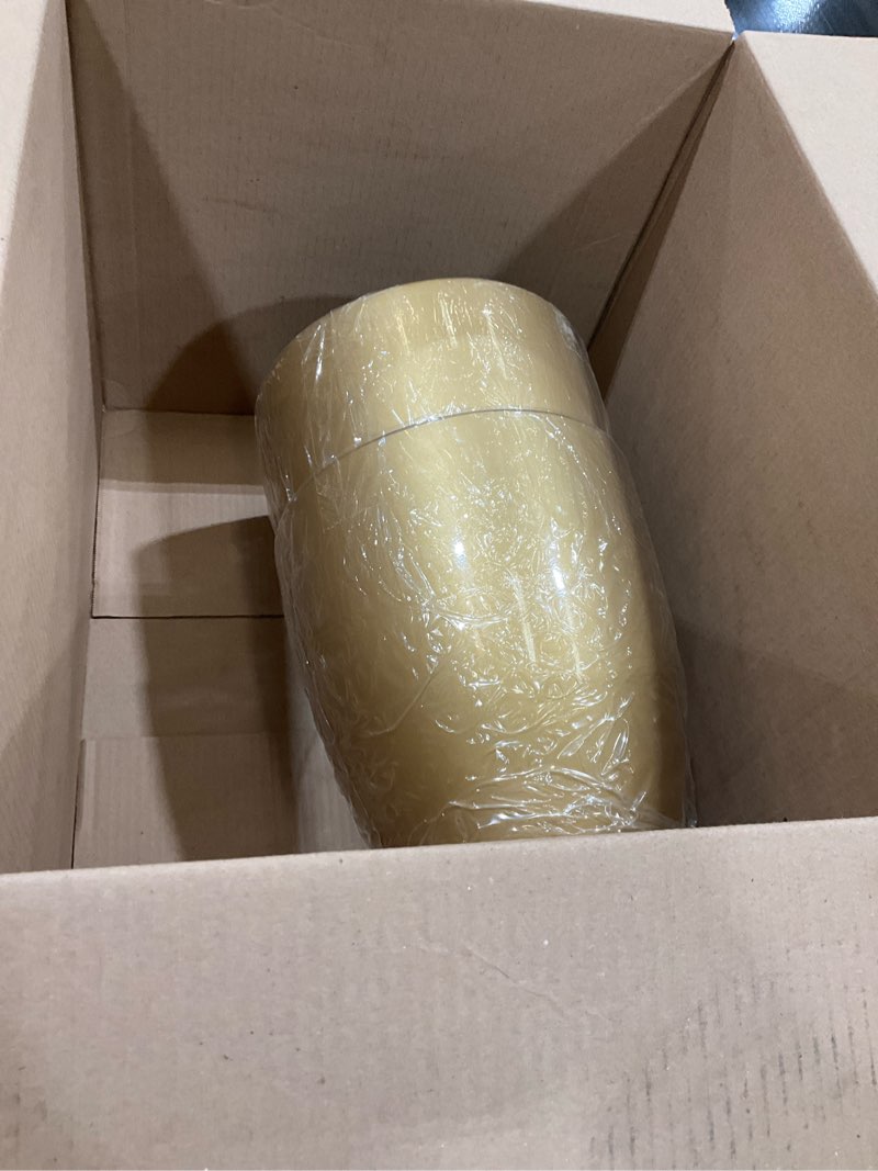 Condition photo showing Good Condition for QCQHDU 10 inch Tall Planters for Indoor & Outdoor Plants, 2 Pack Sturdy Plant-Flower-Tree Pots for Front Porch Patio Deck Living Room Decor Golden 10 inch