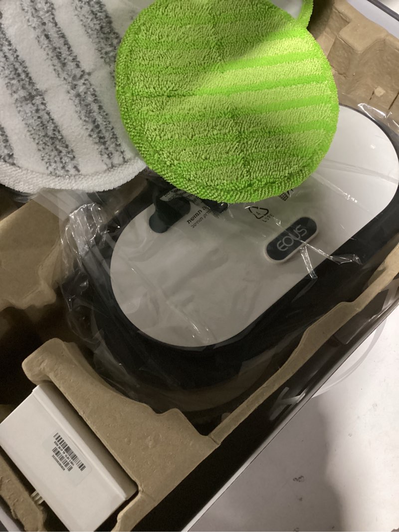 Condition photo showing Good Condition for cordless electric mop, floor cleaner with led headlight & water sprayer, up to 60 mins detachable battery, dual-motor powerful spin mop, 300ml water tank for multi-surface, self-propelled white