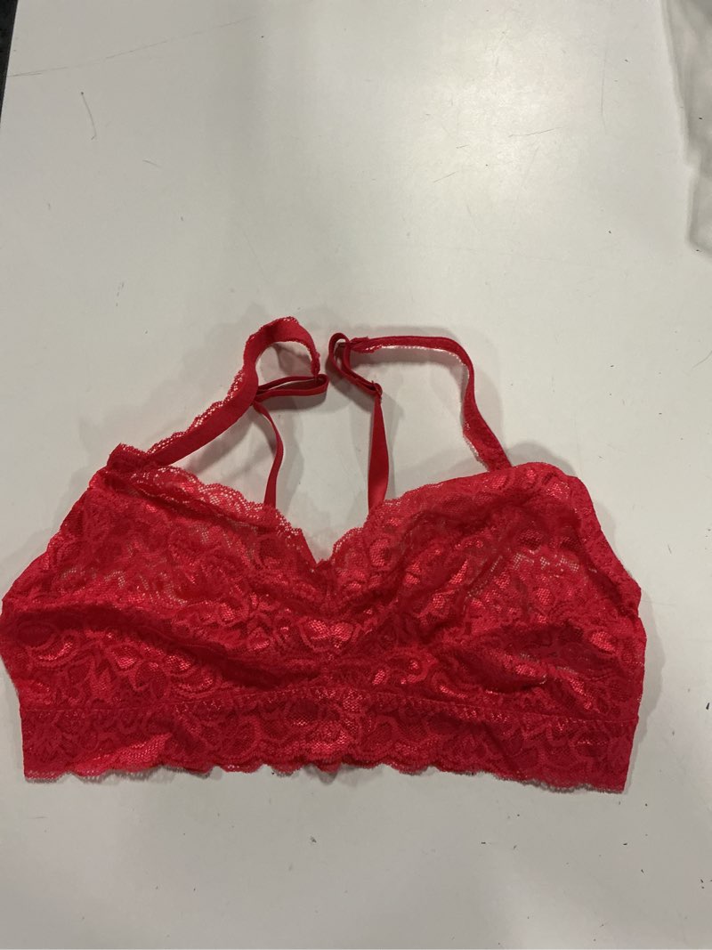 Condition photo showing Good Condition for stretch lace sweetheart bralette ), l, /ruby