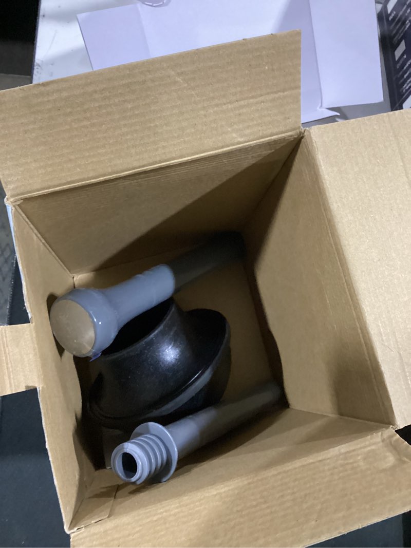 Condition photo showing As Is for mr.siga toilet plunger with holder, heavy duty plunger with sturdy handle for toilet cleaning, gray