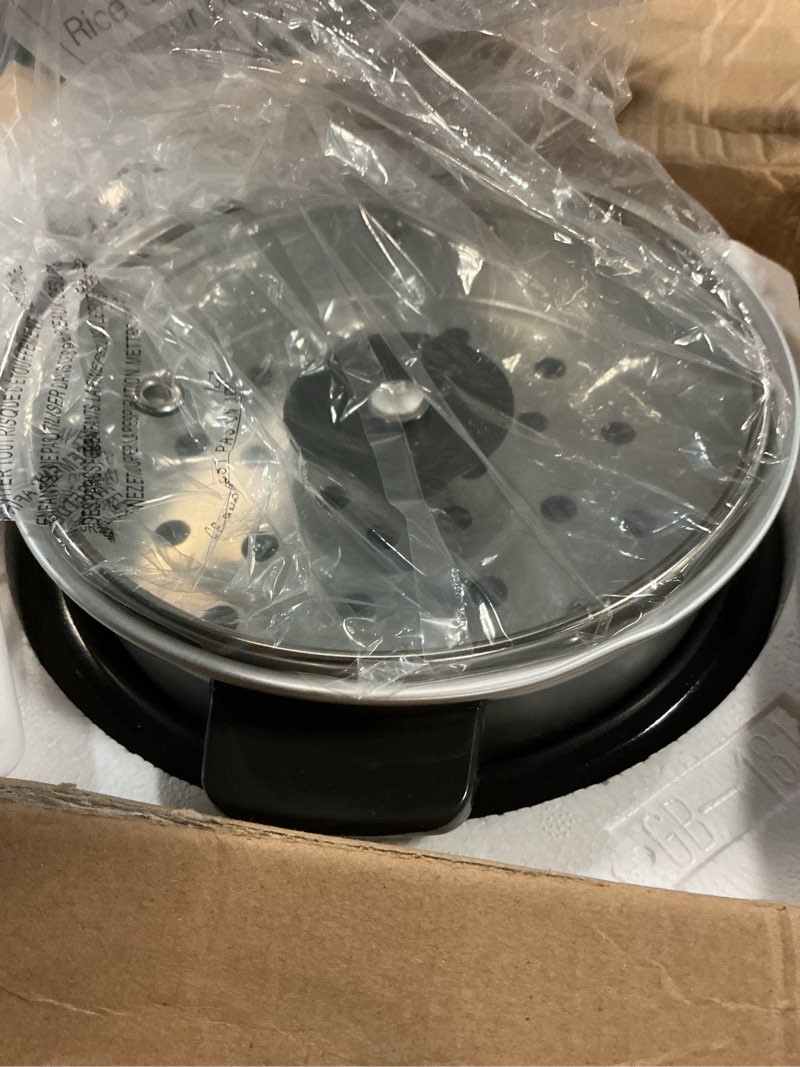 Condition photo showing Good Condition for Proctor Silex Rice Cooker & Food Steamer, 6 Cups Cooked (3 Cups Uncooked), Includes Steam and Rinsing Basket, Black (37510) 6 Cups Cooked, 3 Cups Uncooked Black