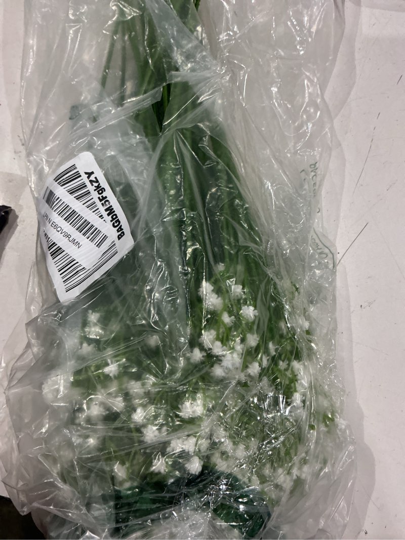 Condition photo showing Good Condition for martine mall 36 pcs babys breath artificial flowers, white baby breath flowers artificial bulk real touch fake babys breath flowers faux gypsophila for wedding party home floral arrangement decor white 36pcs
