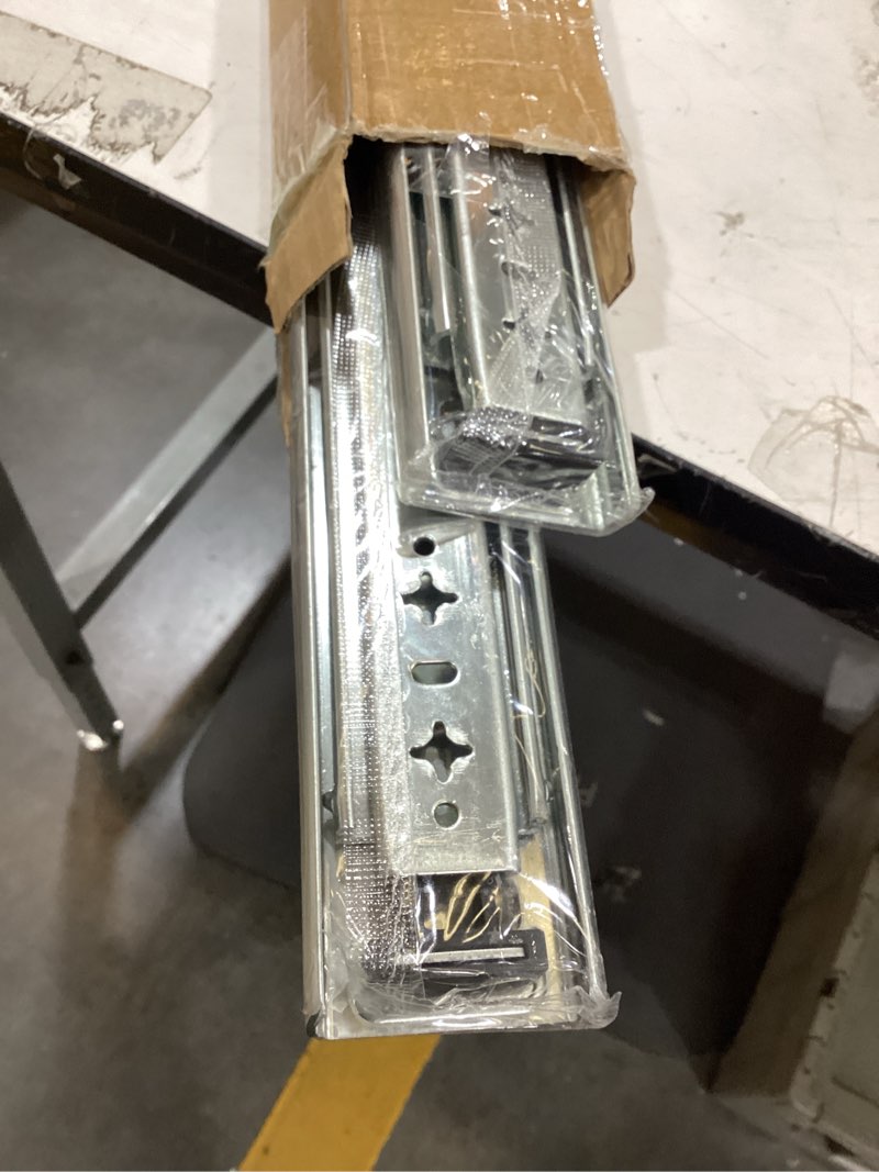 Condition photo showing Good Condition for heavy duty drawer slides, 40 inch, 300 lb load capacity, side mount, full extension, ball bearing, cabinet locking rail, tool box runner, 1 pair
