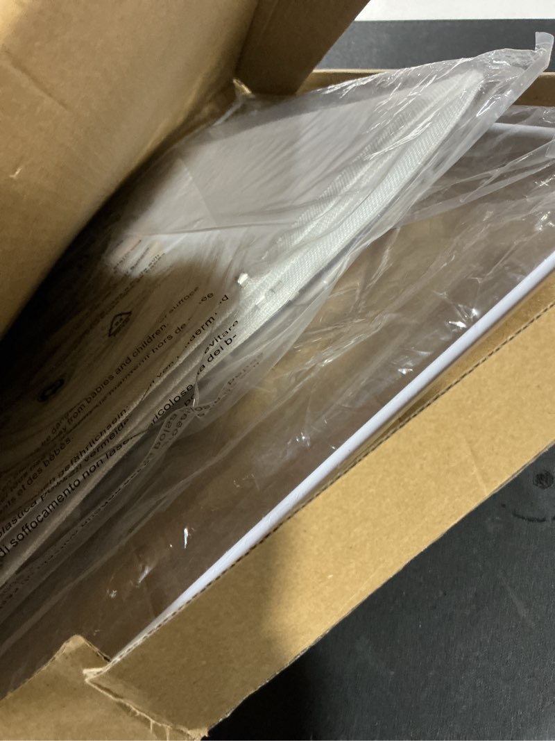 Condition photo showing Good Condition for White Lamp Shade, 8''x8''Top 13''x13''Bottom 10'' Height, Square Lampshade Replacement Lamp Shade Natural Linen Hand Crafted for Table Lamps Floor Lamps Pendent Light, Assembly Required