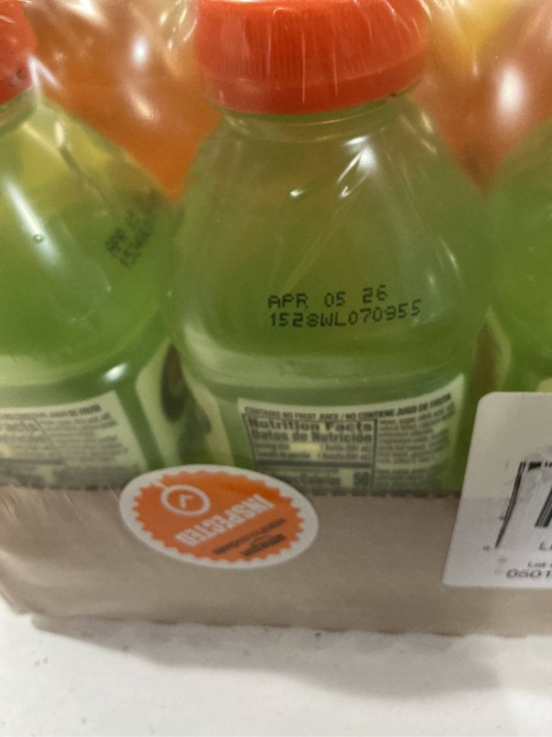 Condition photo showing As Is for bbd: 04/2026- gatorlyte rapid rehydration electrolyte drink, 3 flavor variety pack, specialized blend of 5 electrolytes, lower sugar, no artificial sweeteners, no artificial flavors, 20 fl oz bottles (12 pack) lime cucumber variety