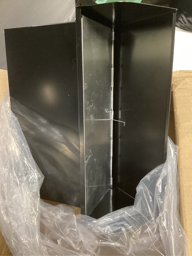 Condition photo showing Good Condition for 10 inch wall vent cap for microwave kitchen range hood exhaust for 3-1/4"x10" rectangular duct exhaust vent cap with damper and screen for range hood kitchen dryer bath, black