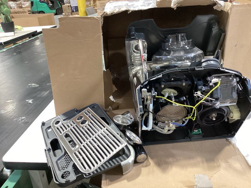 Condition photo showing As Is for breville barista touch impress espresso machine bes881bss, brushed stainless steel