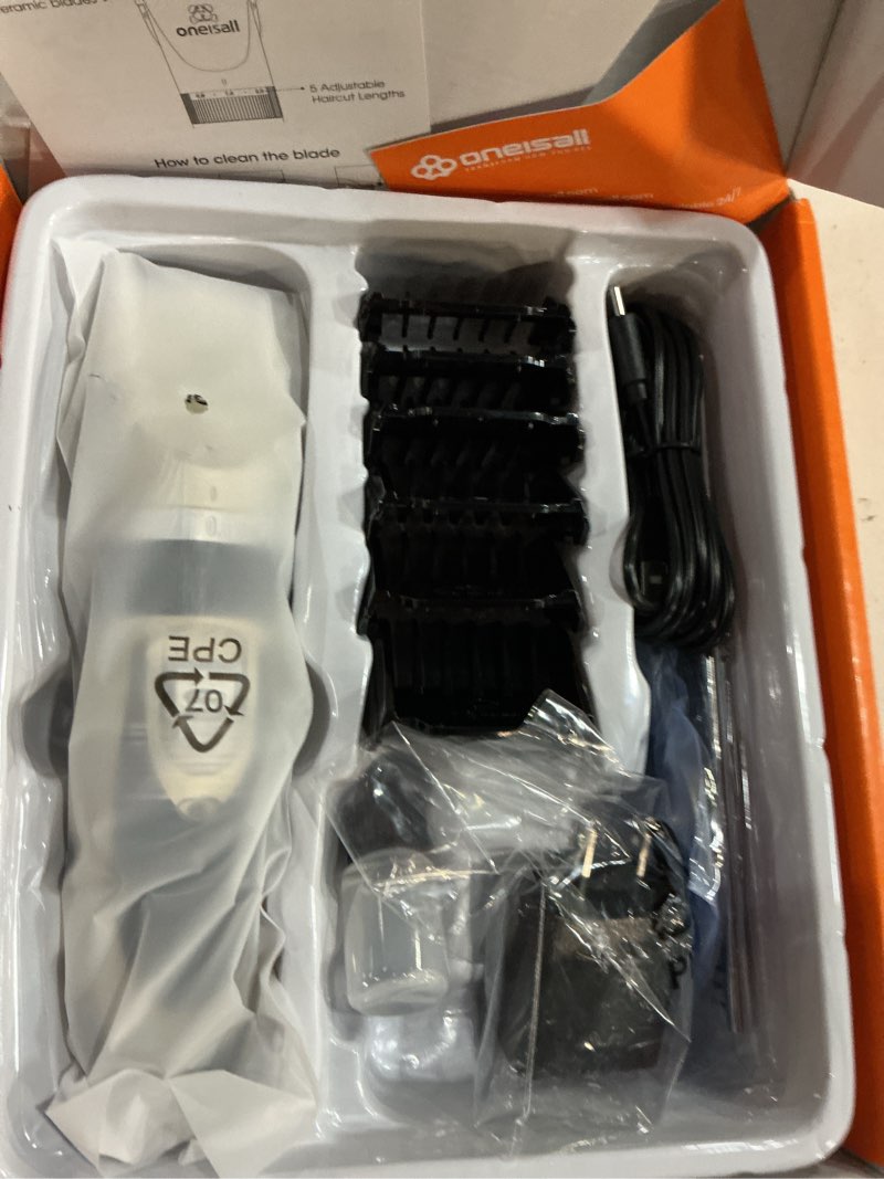 Condition photo showing New/Like New for oneisall dog clipper low noise, dog grooming kit with rechargeable, pet shaver cordless electric quiet hair clipper set for dogs cats pets?gold?