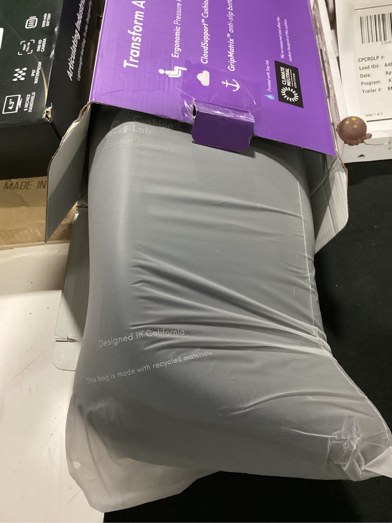 Condition photo showing New/Like New for cushion lab patented pressure relief seat cushion for long sitting hours on office & home chair - extra-dense memory foam for soft support. car pad for hip, tailbone, coccyx, sciatica - black
