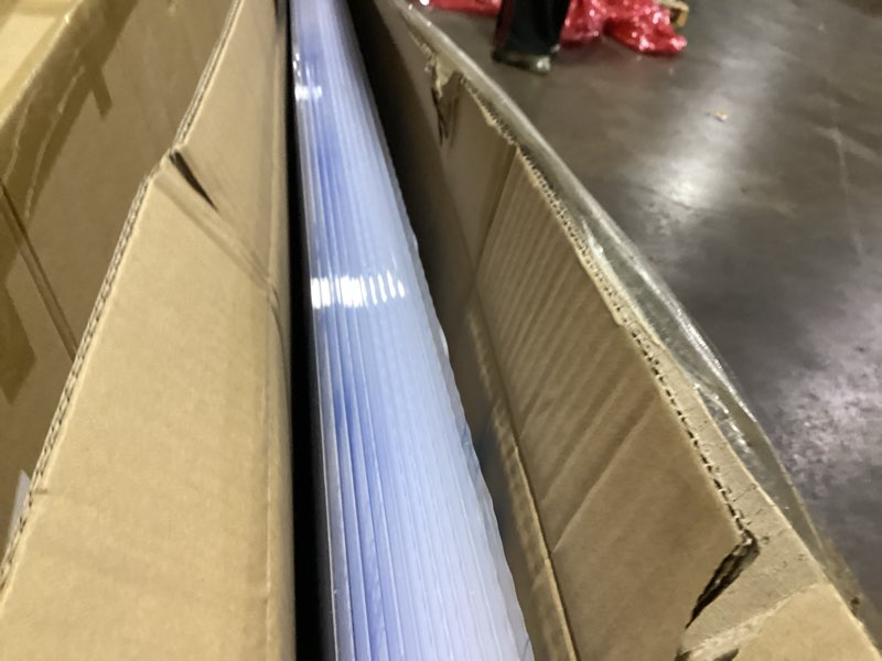 Condition photo showing New/Like New for Tatuo 12 Pack 8' X 2' X 0.16'' Polycarbonate Greenhouse Panels Polycarbonate Sheets Twin-Wall Roof Panels Waterproof UV Protected Clear Corrugated Plastic Roofing for Greenhouse Replacement 2' X 8' X 0.16'' 12