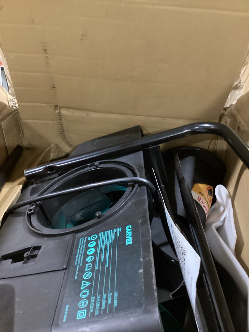 Condition photo showing Good Condition for garveetech 20 inch corded snow blower, brushless electric snow shovels, 25ft snow thrower, 180° chute,clear heavy, wet snow and throws on driveway walkway deck, 2 led lights,