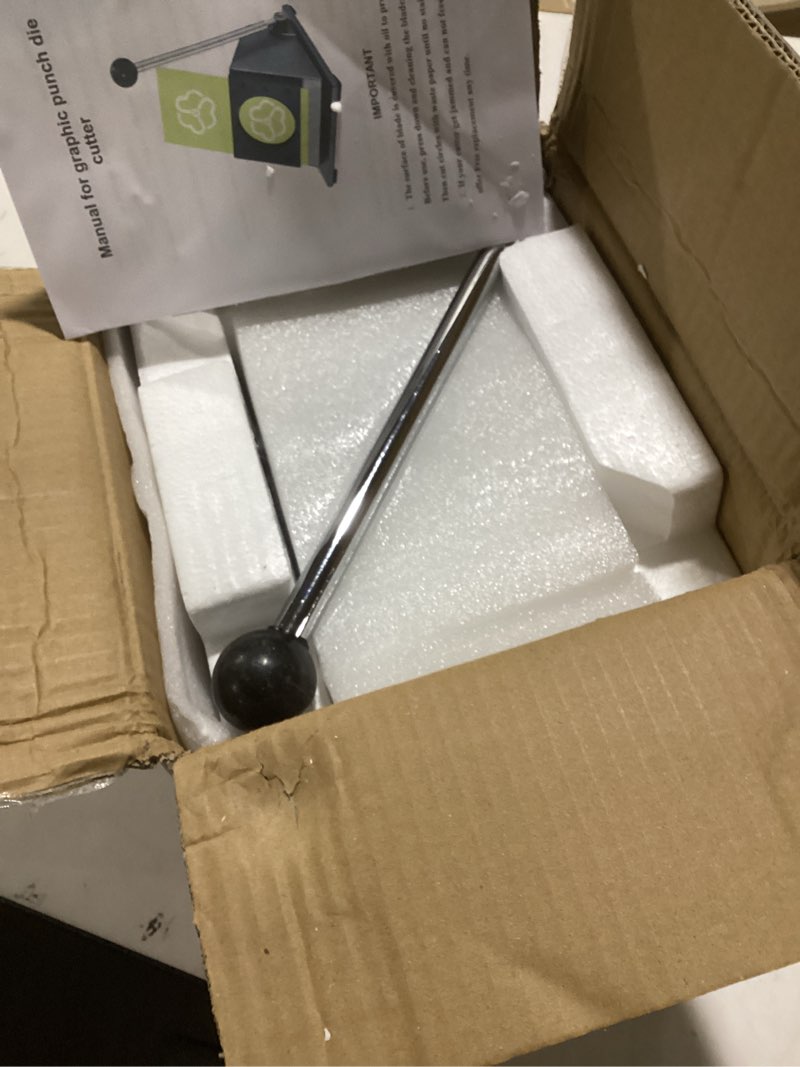 Condition photo showing Good Condition for 3" Button Paper Cutter Graphic Punch Die Cutter for 3" Badge Making, 3.386" Circle Punch Cutter Round Paper Cutter