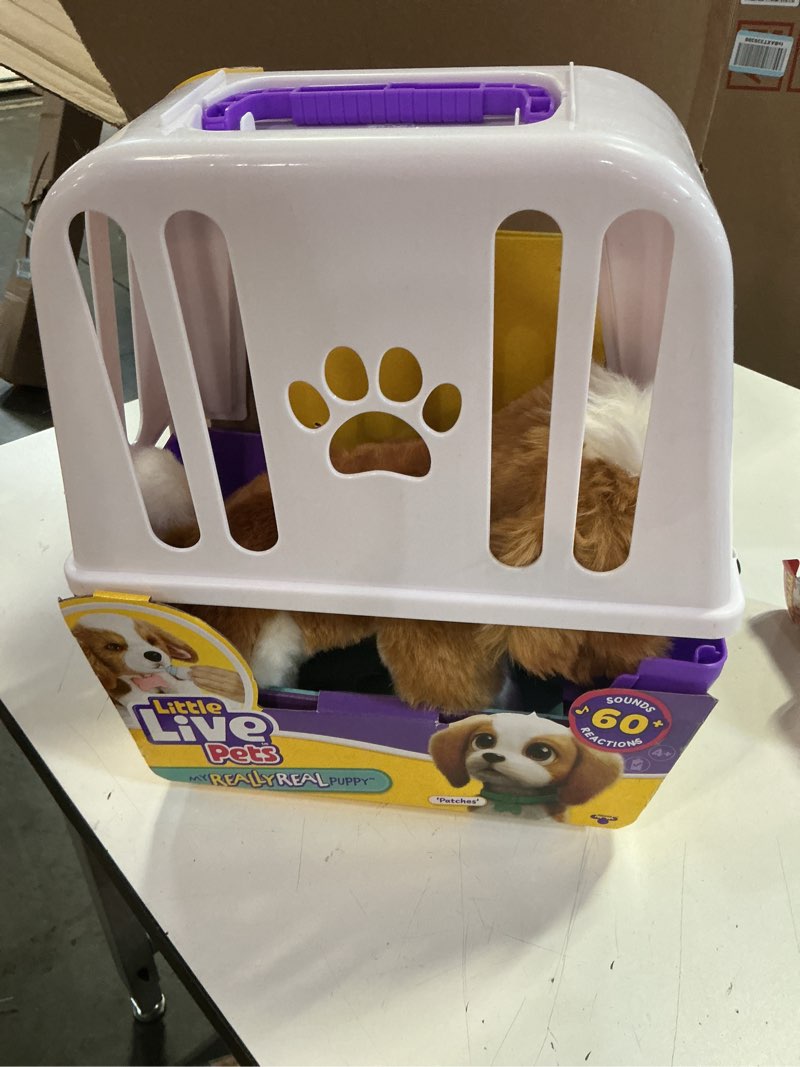Condition photo showing Good Condition for Little Live Pets My Really Real Puppy Patches The Beagle, Interactive Realistic Toy Dog with 60+ Sounds and 2-in-1 Bed, Lifelike Puppy for Ages 5+
