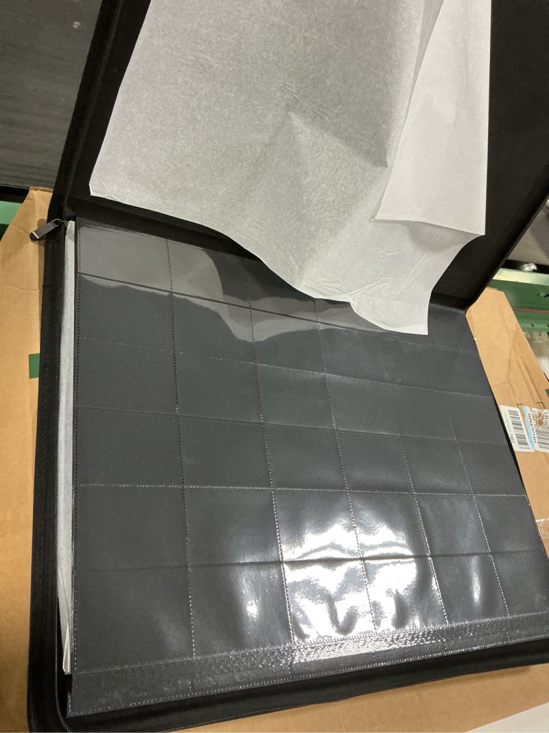 Condition photo showing Good Condition for rayvol premium 2300 pockets card binder, large 36-pocket 2000+ ringless trading card album - side loading ultrasonic-362304 tech zip binder for tcg -blue mignight blue