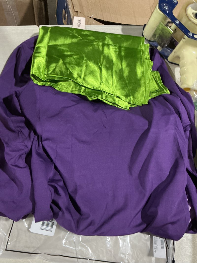 Condition photo showing Good Condition for msbasic halloween costume women adult purple mini dress classic cosplay outfits with scarf purple small
