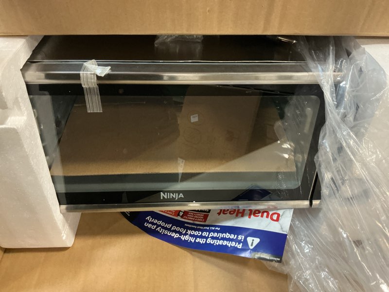 Condition photo showing Good Condition for Ninja, Toaster Oven, Air Fryer, Thermometer, Toaster Oven Air Fryer Combo, Stainless Steel, Quick meals, Fries, Frozen Food, Air Fry, Dehydrate, Reheat, 13-in-1,Less Oil, Flip Away Oven, Foodi, SP351 13-in-1 with Thermometer
