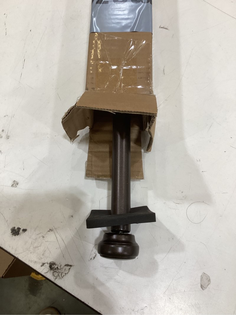 Condition photo showing As Is for room divider curtain rod,1 inch curtain rods,heavy duty ceiling mount curtain rods for windows 48" to 86" with endcap and premium aluminum brackets,outdoor curtain rod for patio,antique bronze 48-86" antique bronze