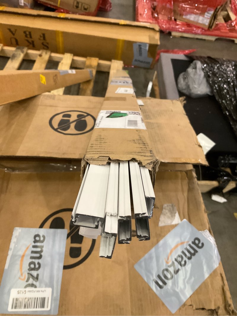Condition photo showing As Is for hunhun 10-Pack 6.6ft/2Meter U Shape White LED Aluminum Channel System with Milky Cover, End Caps and Mounting Clips, Aluminum Channel Profile for LED Strip Light Diffuser Installations (10pack*6.6ft) 10pack*6.6ft(White)
