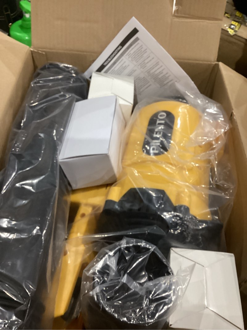 Condition photo showing Good Condition for Leaf Blower Cordless with 2 4.0Ah Battery Operated and Fast Charger, 650CFM 280MPH Electric Leaf Blower, 3 Speed Mode, 20V Powered Handheld Blowers for Lawn Care, Blowing Leaves, Small Gravel, Yellow Light Yellow