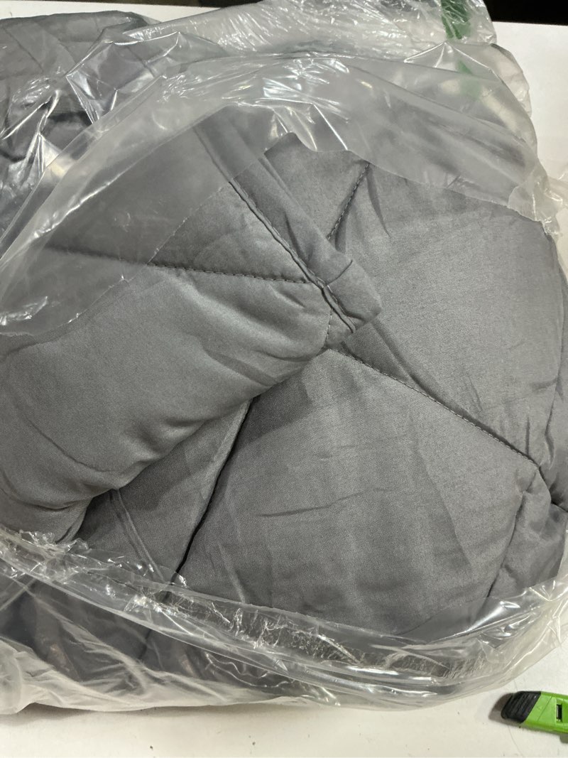 Condition photo showing As Is for zzzhen weighted blanket - high breathability - 48''72'' 15lb - premium heavy blankets - calm sleeping for adult and kids, durable quilts grey, 48''72'' - 15lb grey 48''72'' - 15lb