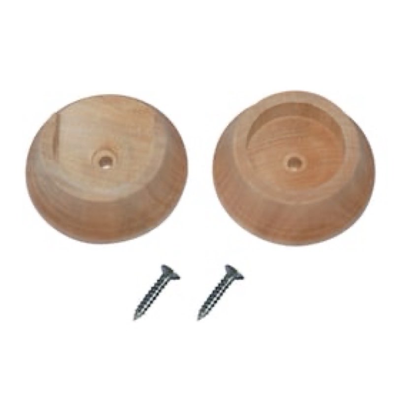 project source rod socket 2-pack 1-3/8-in nature wood rod support