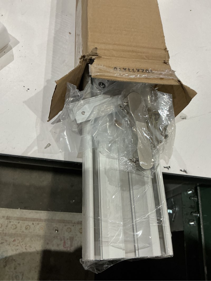 Condition photo showing Good Condition for silent double curtain track ceiling mount 6'/8'/10'/12'/15', wide 4" white aluminum track curtains rail, bedroom/window/hotel drop ceiling curtains tracks (without curtains & hooks) (double, 12ft) double track 12ft