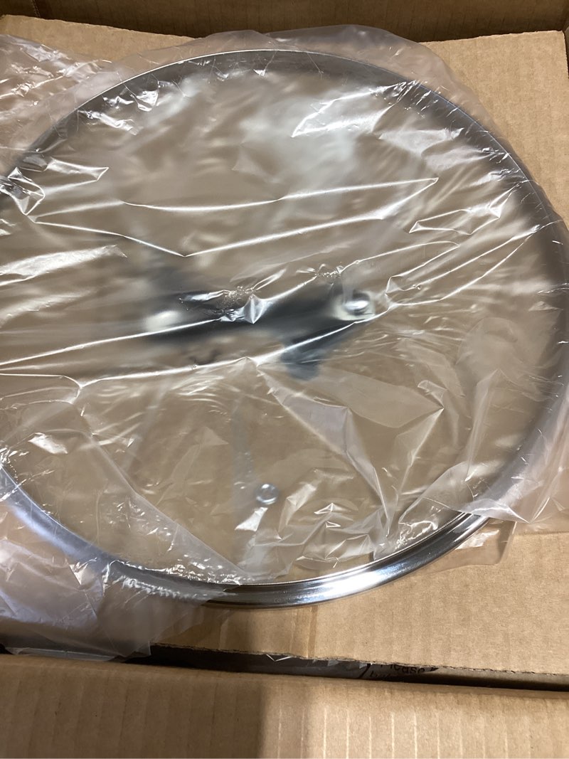 Condition photo showing New/Like New for HOMICHEF Commercial Grade LARGE STOCK POT 20 Quart With Lid - Nickel Free Stainless Steel Cookware - Healthy Polished Stockpots - Heavy Duty Induction Soup Pot 20 Quarts Mirror Polished Stainless Steel