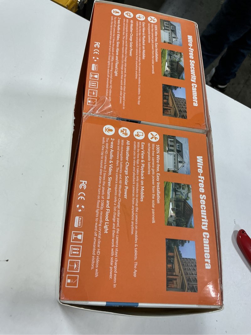 Condition photo showing New/Like New for Solar Security Cameras Wireless Outdoor, 5G/2.4G Solar WIFI Cameras for Home Security,Solar Powered Outside Camera Wireless,Human Detection, Color Night Vision, 2-Way Talk for home Porch/Garage/Yard Black Two Cam