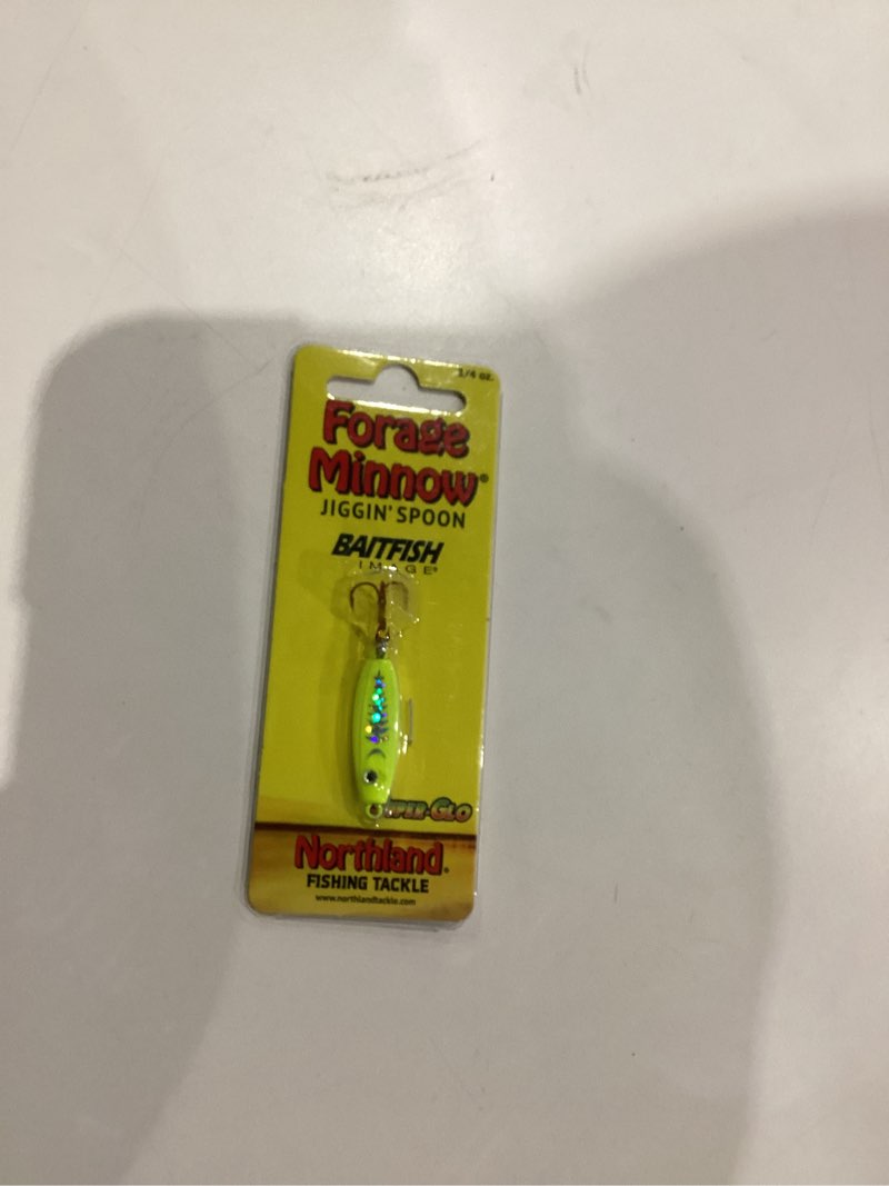 Condition photo showing New/Like New for Northland Tackle Minnows - Fishing Jig - 68e57a46-704e-4ae5-bd55-d6e0fb3e3d1c SUPER-GLO EXO CHARTREUSE 1-3/8"
