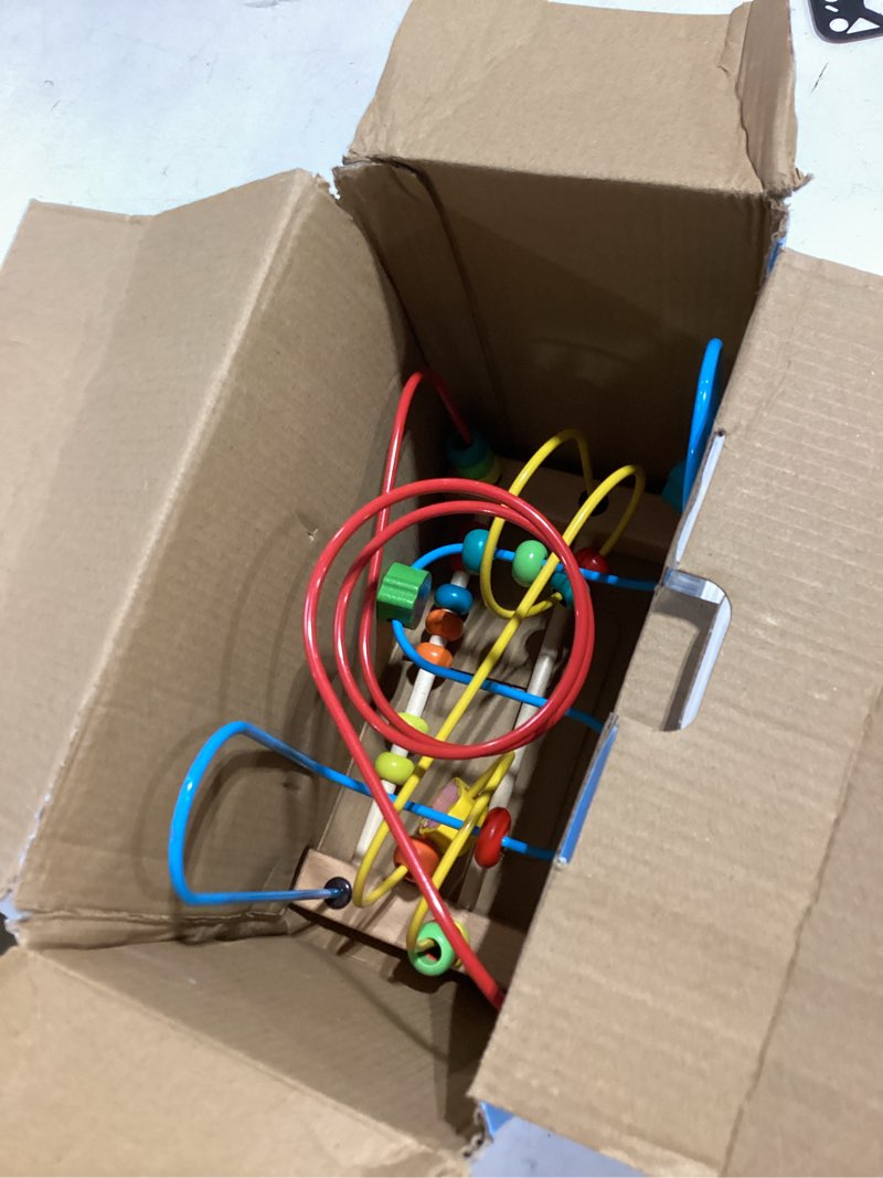 Condition photo showing Good Condition for timy first bead maze roller coaster wooden educational circle toy for toddlers
