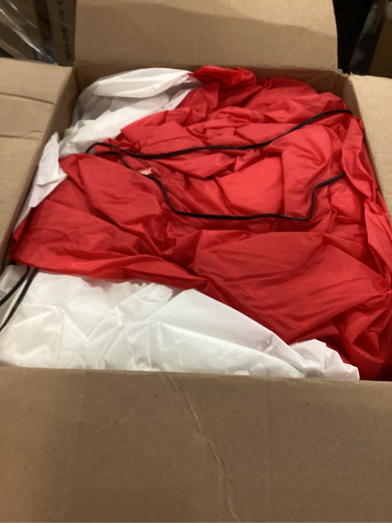 Condition photo showing As Is for Fulong 6ft Giant Inflatable Christmas Snow Globe with LED Lights & Swirling Snow, Festive Outdoor Decoration for Yard, Lawn, Garden - Durable, Easy Setup Snow Globe, 6ft