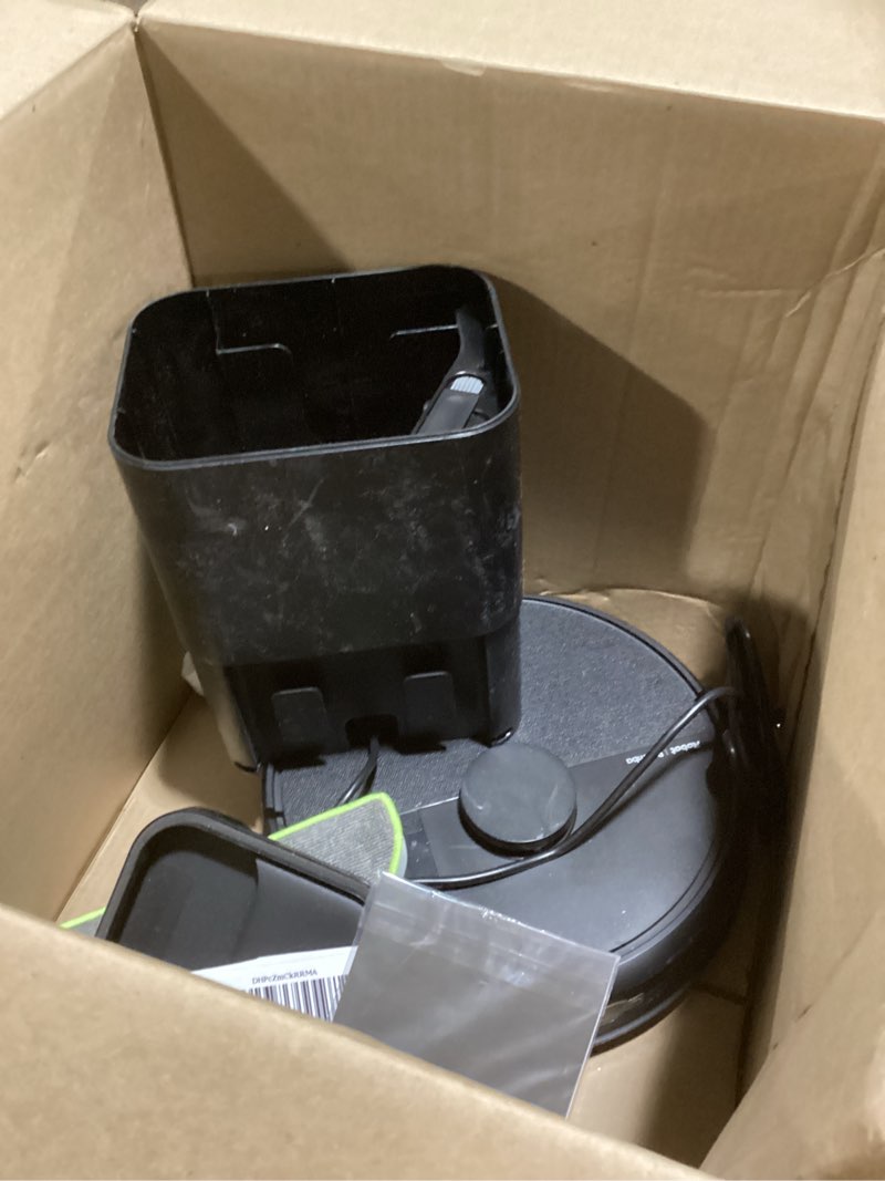 Condition photo showing As Is for iRobot Roomba 104 2in1 Vacuum & Mop Robot - Self-Empties for 75 Days, Intense Power-Lifting Suction, Vacuums All Floors, Ideal for Pet Hair, LiDAR Smart Navigation Mapping, Mops Hard Floors