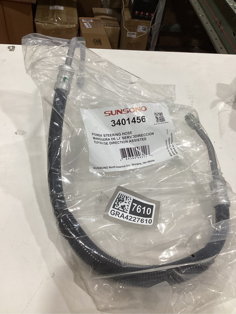 Condition photo showing As Is for Sunsong 3401456 Power Steering Pressure Line Hose Assembly