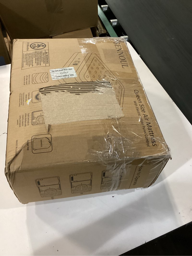Condition photo showing New/Like New for air mattress queen with built in pump, inflatable mattress blow up mattress 16 raised comfort,upgraded surface portable bed, air bed for home, guest, camping, colchone inflable, 650 lbs 16" queen