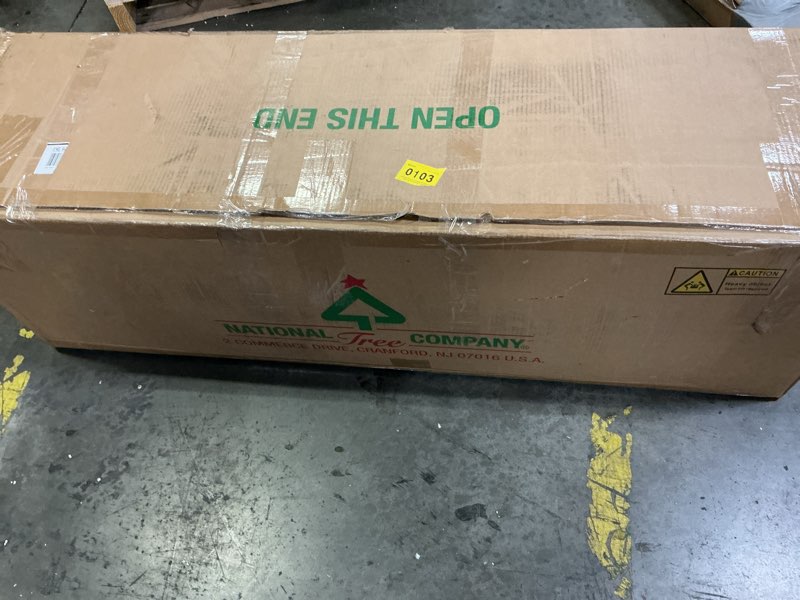 Condition photo showing Good Condition for (Incomplete)National Tree Company 7.5 ft Pre-Lit Carolina Pine Artificial Christmas Tree, 750 Clear Lights, 1,399 Tips, Includes Stand, Green 7ft 6in Green